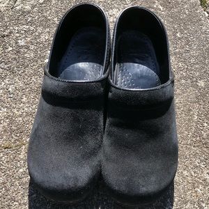 Dansko Black Suede Clogs Size 41
